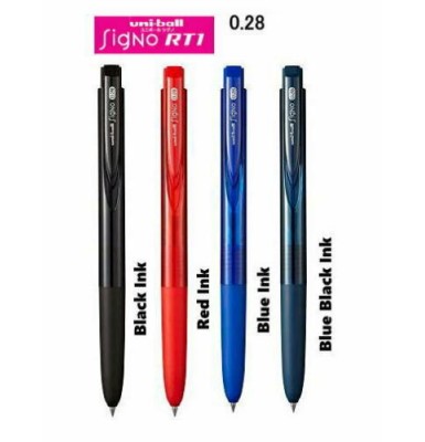 Uni-ball Signo RT1 Rubber Grip Gel Pens -0.28mm-UMN-155-28- 4 Colors